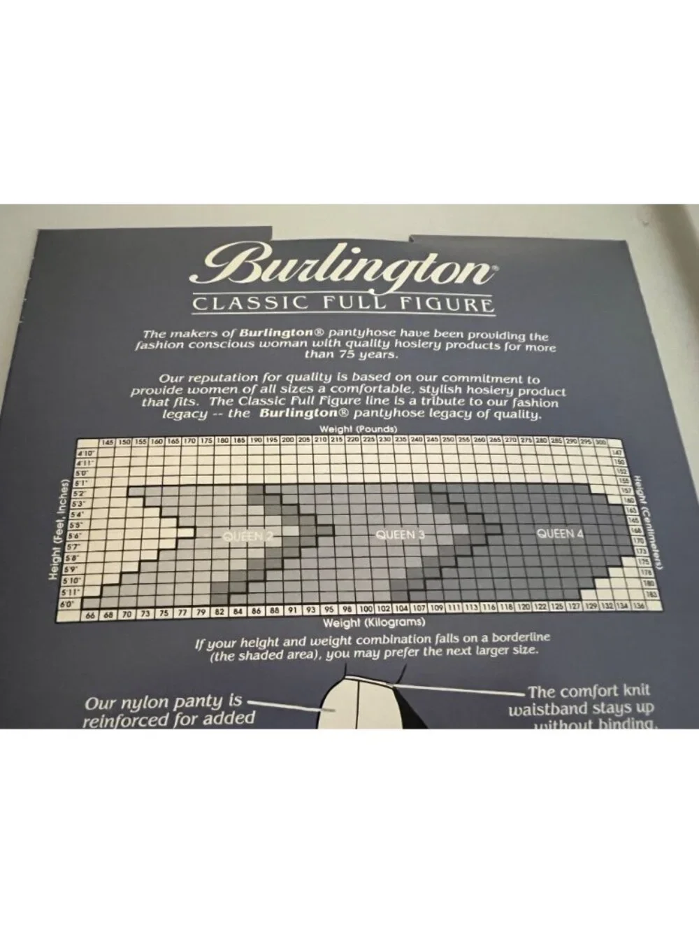 Pantyhose Sheer Queen 3 Vintage Burlington Wild Rice Set of 2 NEW